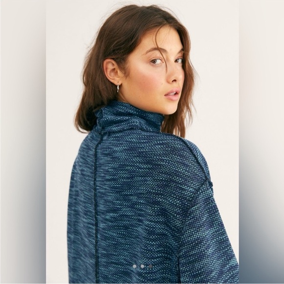 Free People Blue Turtleneck Sweater - Picture 9 of 9